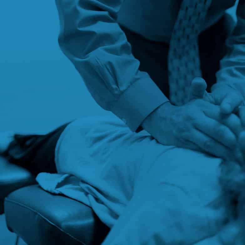 a chiropractor doing adjustments