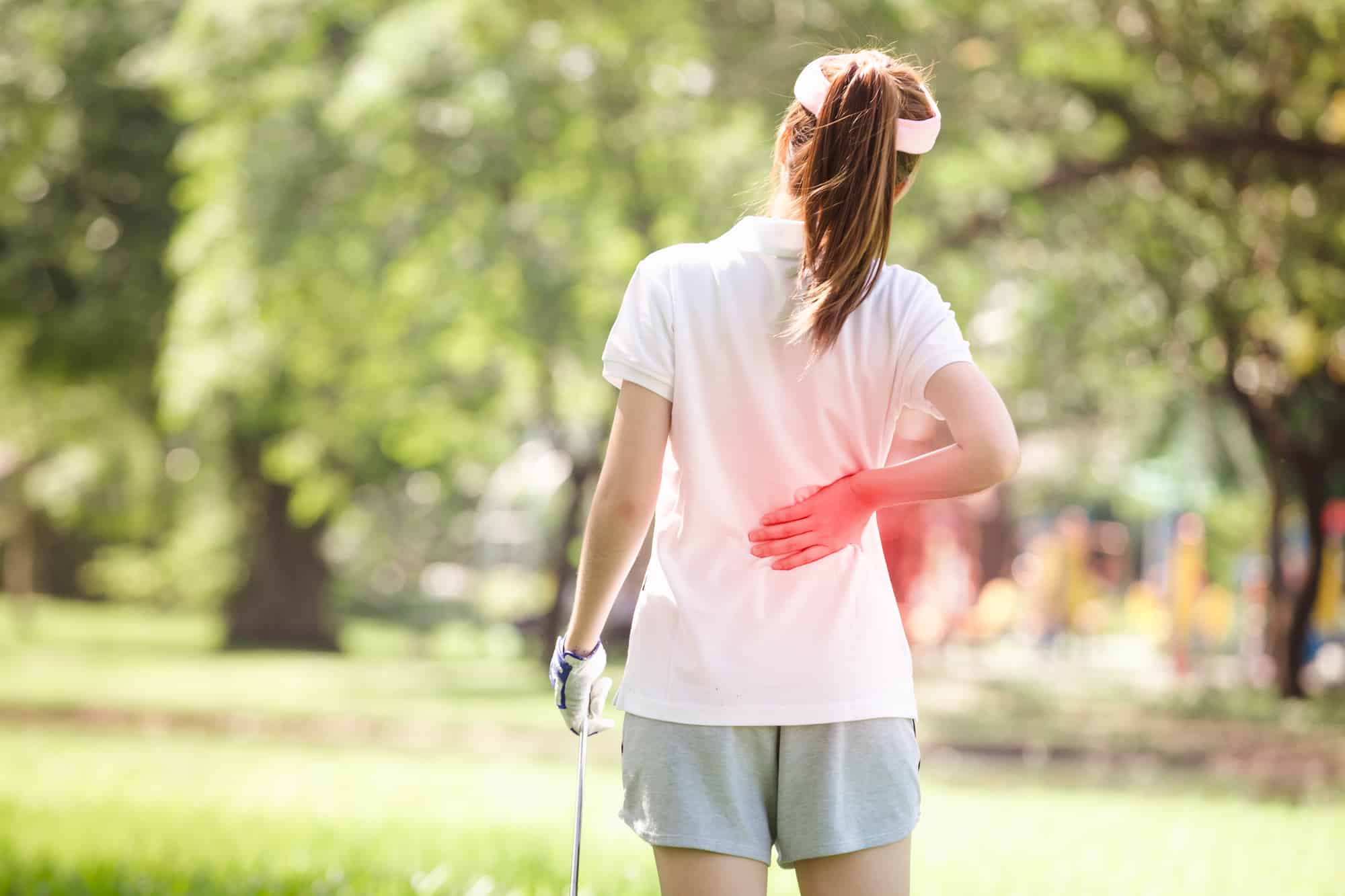 A girl has been injured while playing golf