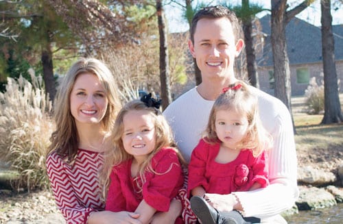 Dr. Travis Ring with his wife and two daughters