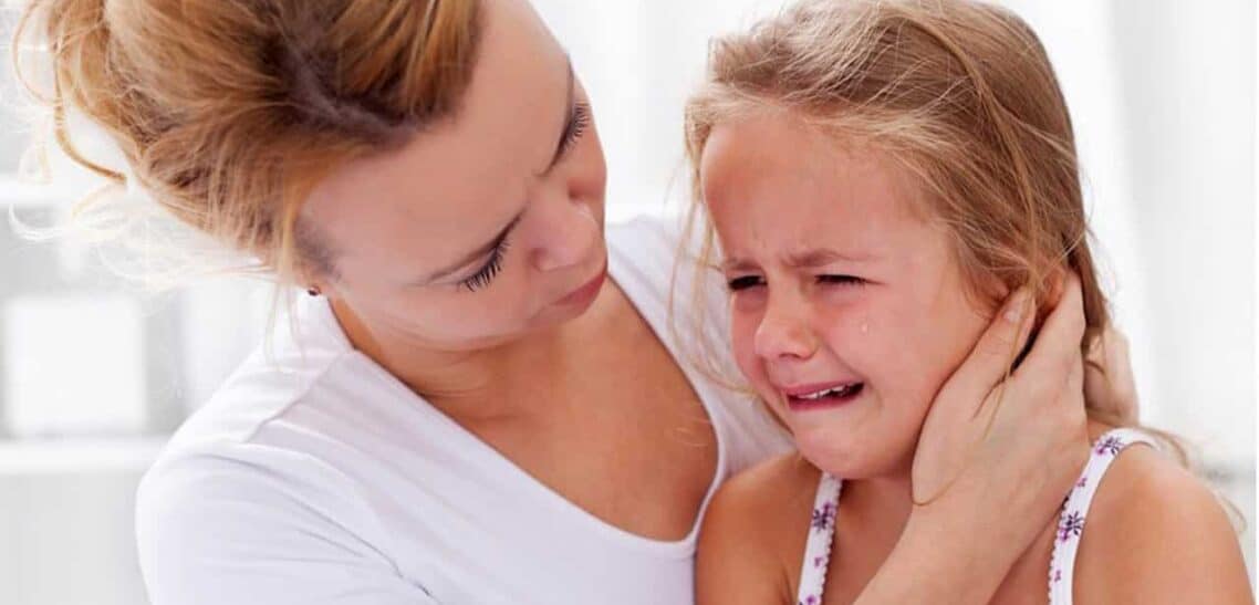 Child Crying Due to Neck Pain